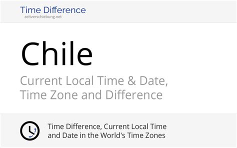 Chile Current Local Time & Date, Time Zone and。